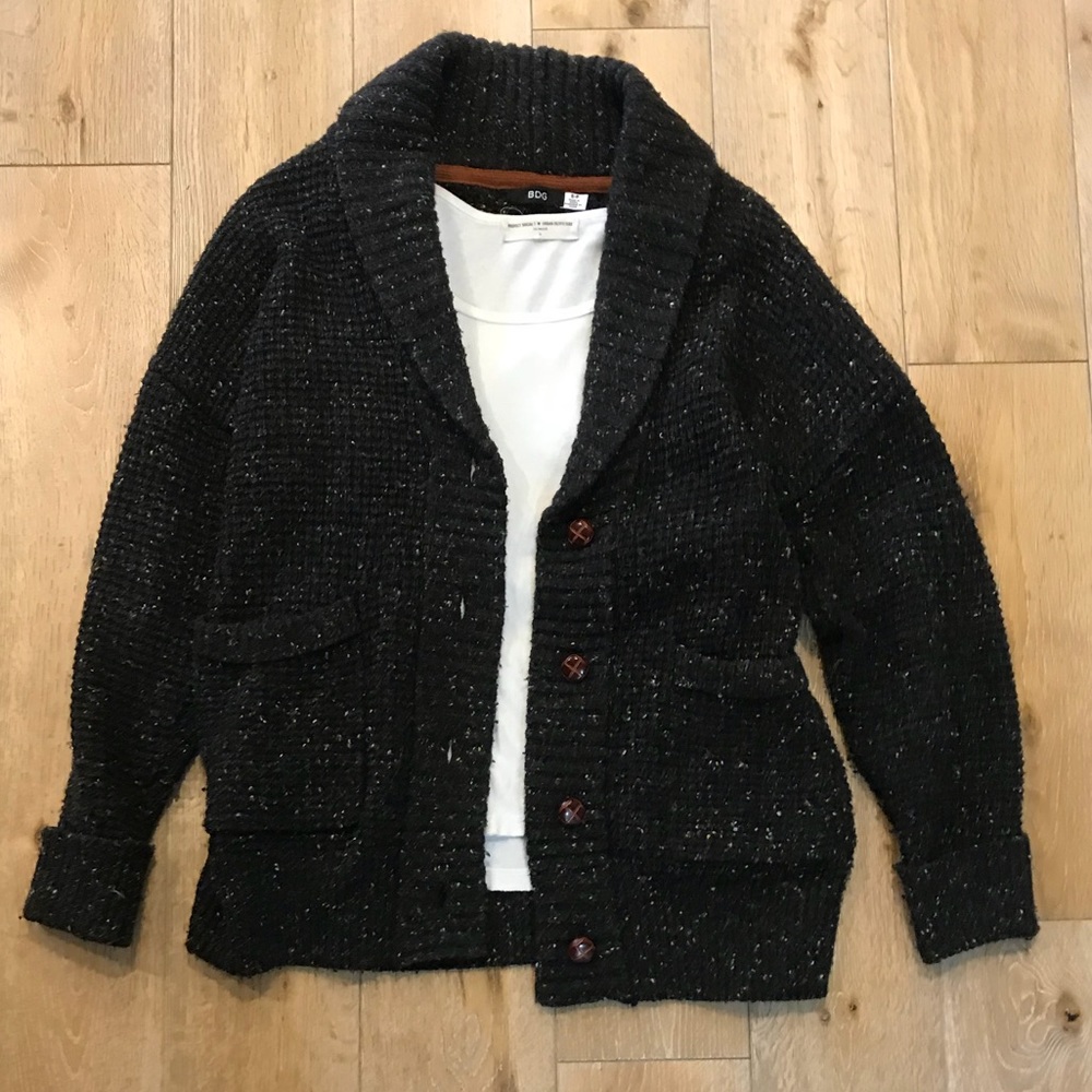 BDG Black Speckled Cardigan